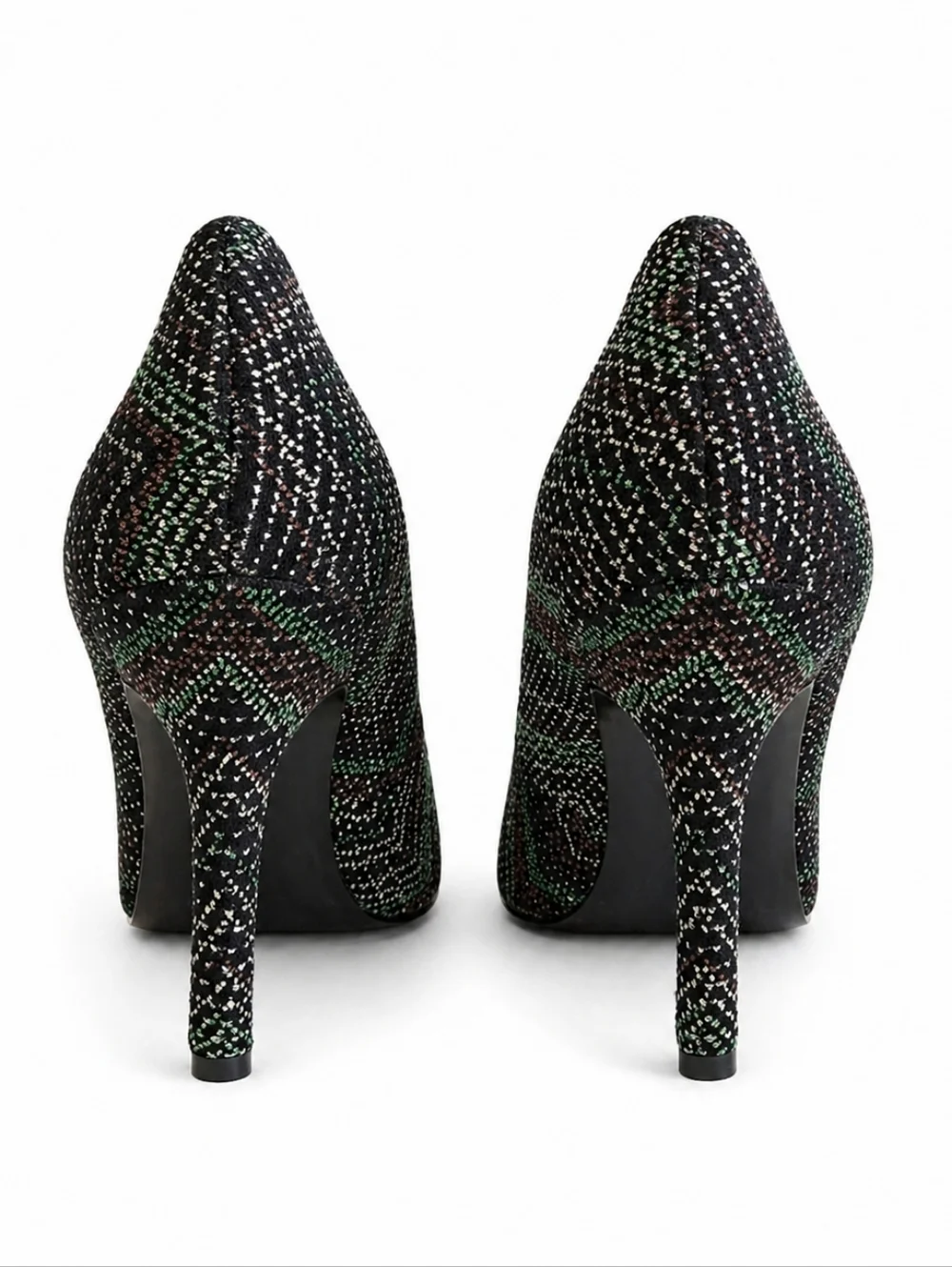 Charles by Charles David Pointed Toe Stiletto Pumps 8.5 Textured Tweed Heels